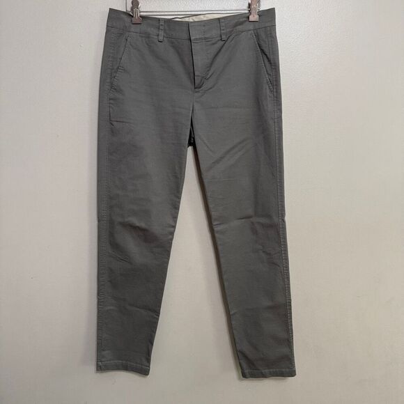 Vince khaki green flat front chino pant size 6 - Picture 1 of 7